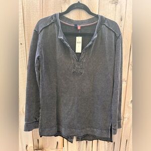 Anthropologie Pilcro Split Hem Tunic in Carbon size XS